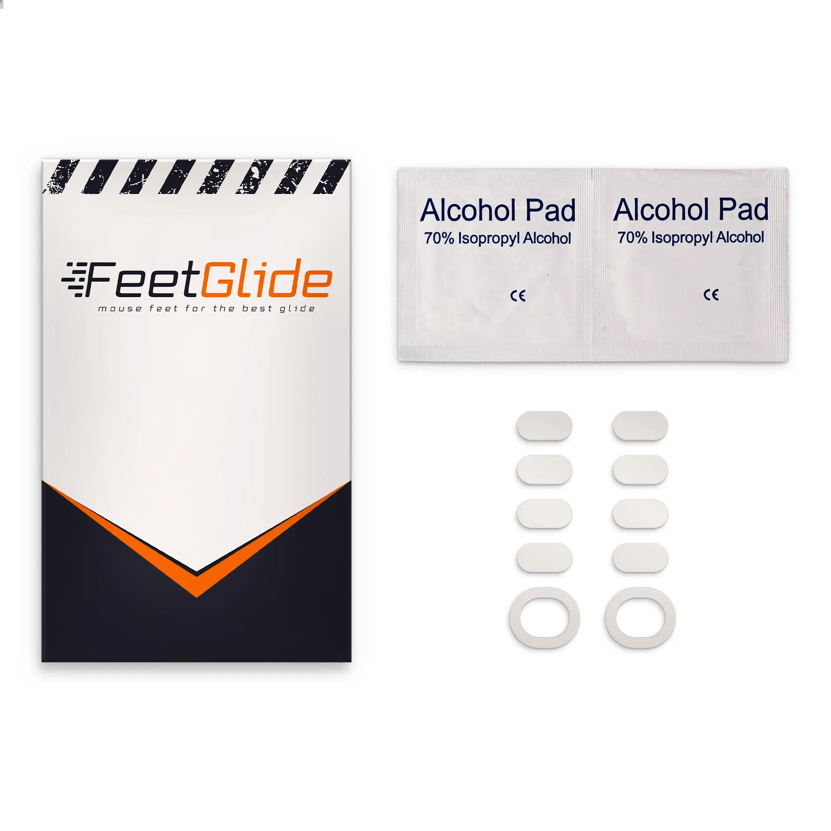 FeetGlide Skates for Logitech G PRO / G PRO HERO / G102 Prodigy / G203 Prodigy (FG-005) - delivery set