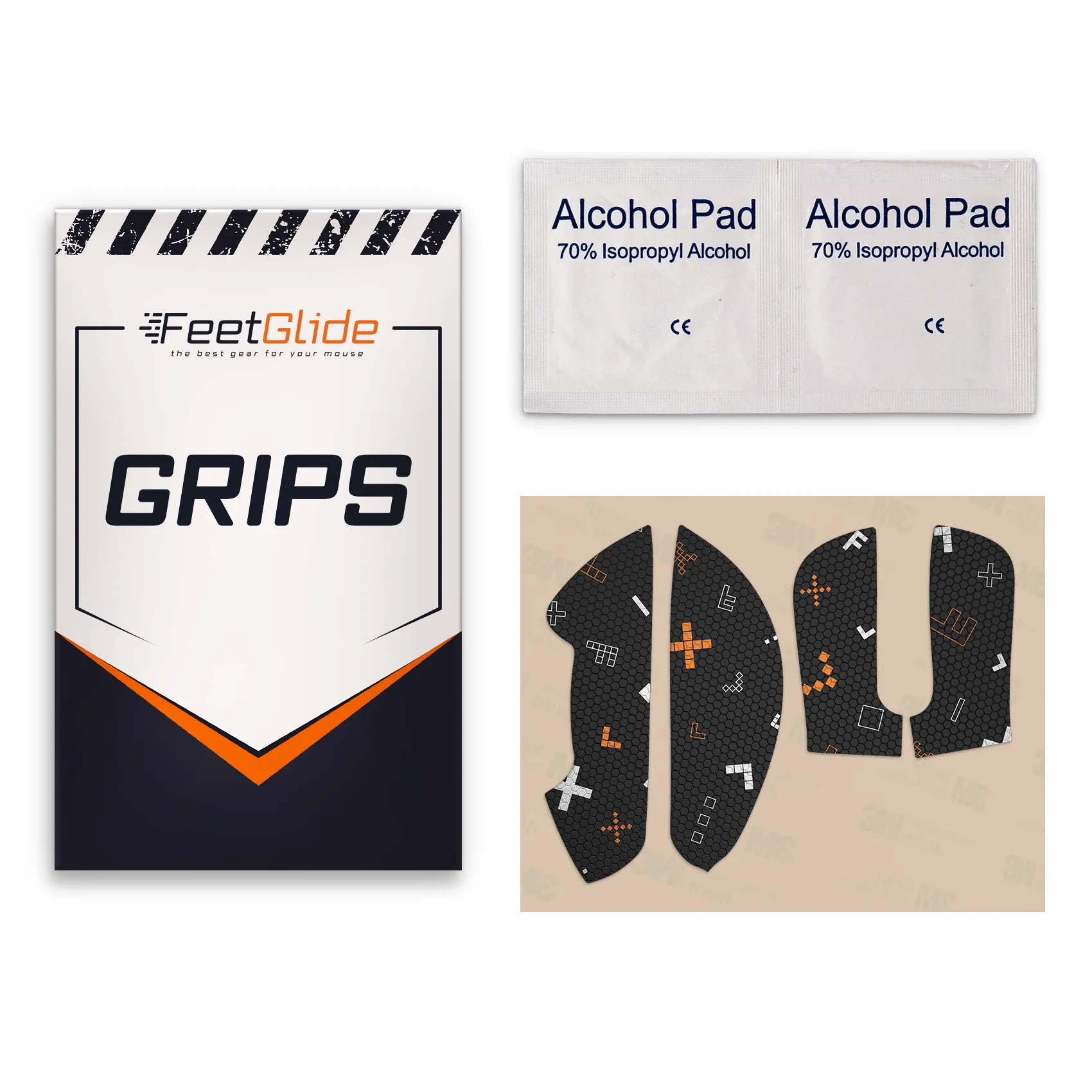 Zowie EC3-C 3 FeetGlide Grip Tape for Zowie EC3-C (MG-01101) - delivery set