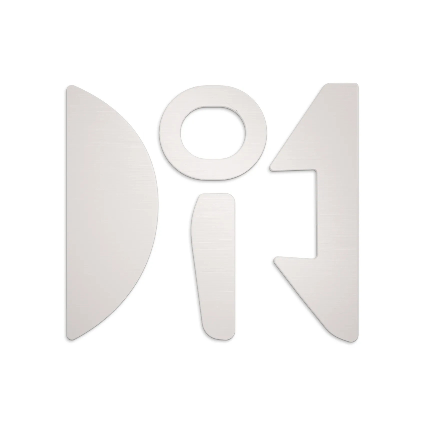 Глайды FeetGlide для Dareu A980 Pro / Pro Max (FG-256) вид сверху