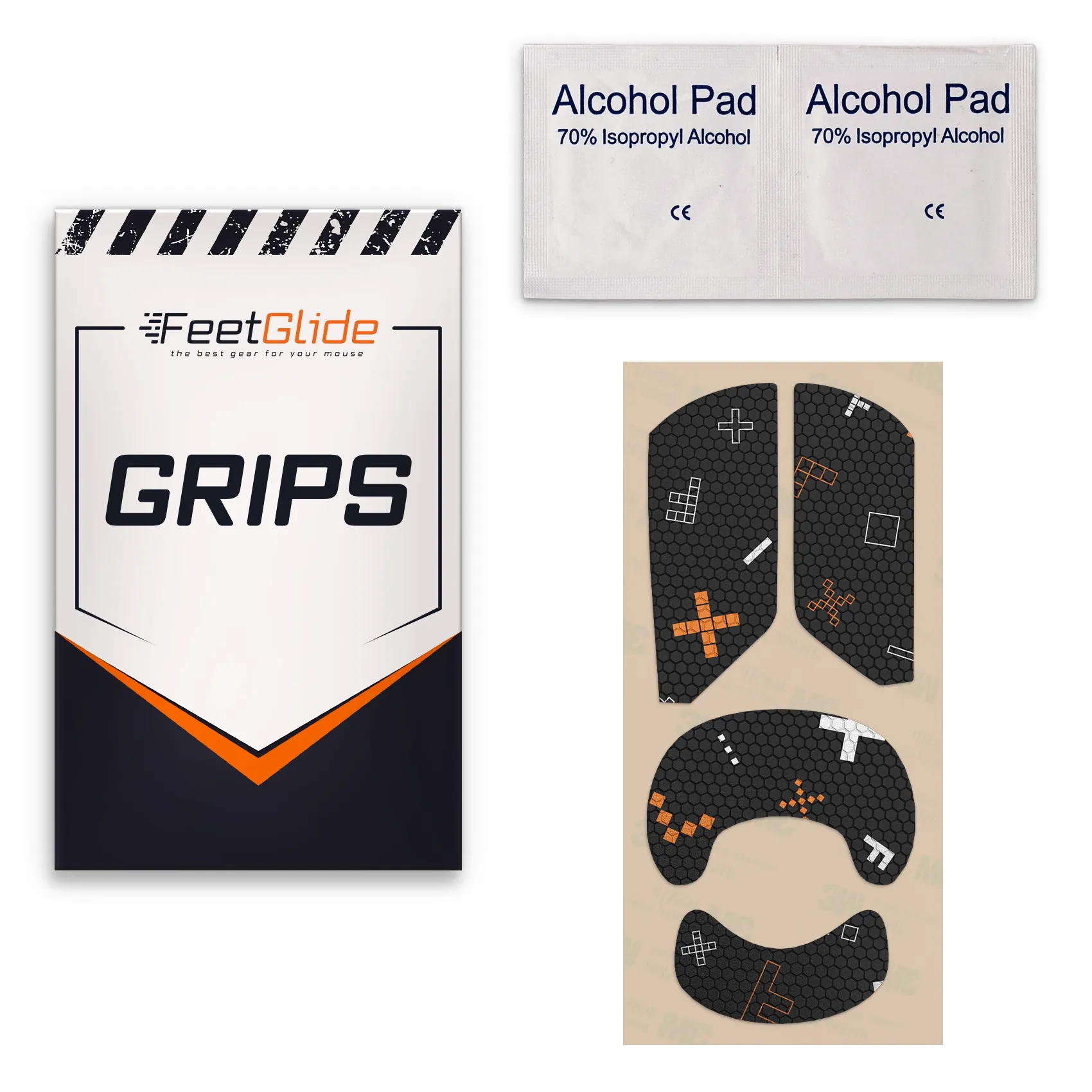 FeetGlide Grip Tape for Xtrfy M4 / Xtrfy M4 Wireless (MG-02301) - delivery set