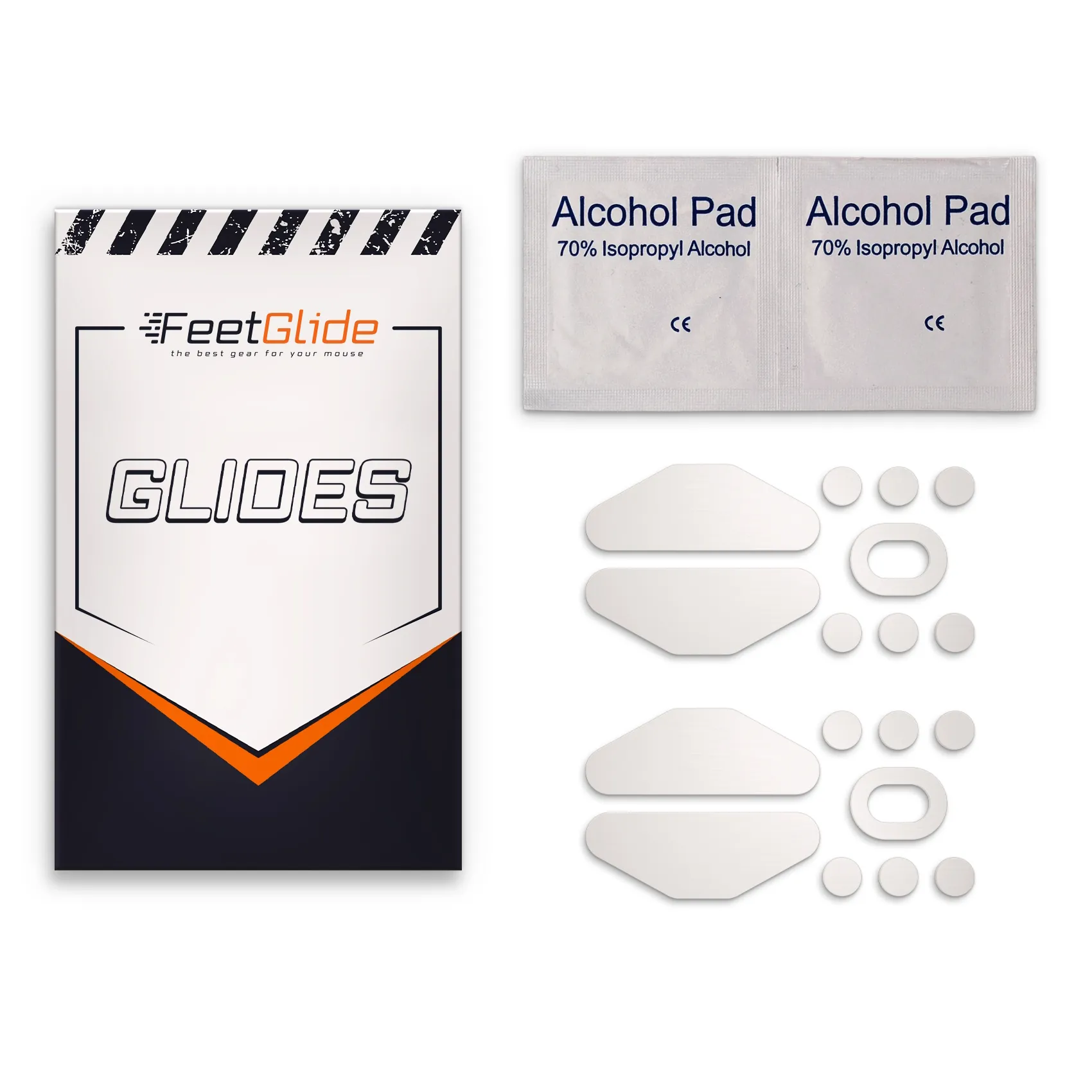 Накладки FeetGlide для HyperX Pulsefire Saga / Saga Pro Wireless (MG-07601) зображення комплекту поставки