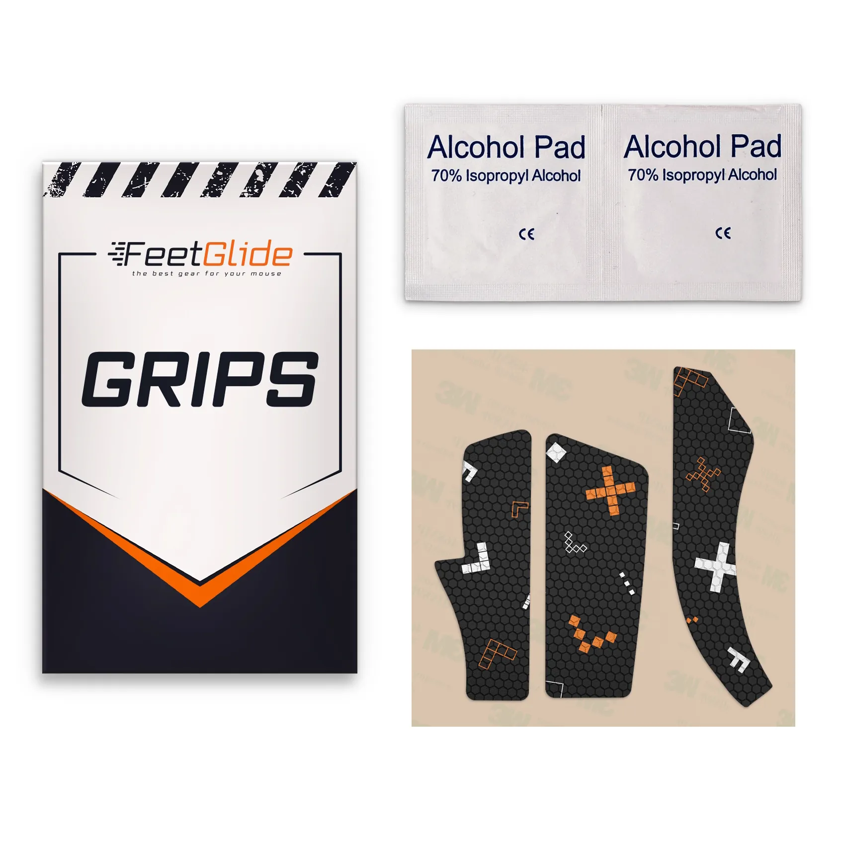 FeetGlide Grip Tape for Razer Naga V2 Hyperspeed - delivery set