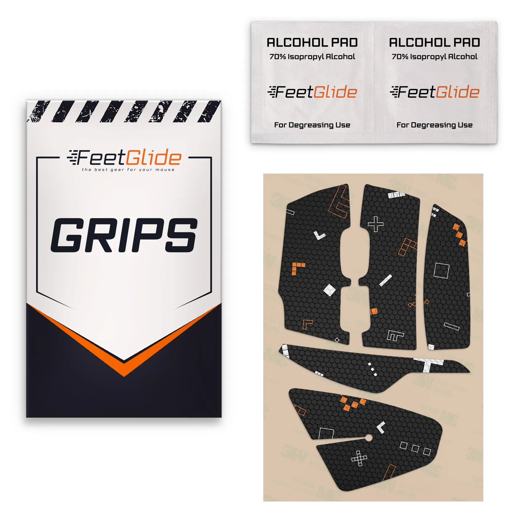 Logitech G600 MMO Gaming_3 FeetGlide Grip Tape for Logitech G600 MMO Gaming - delivery set