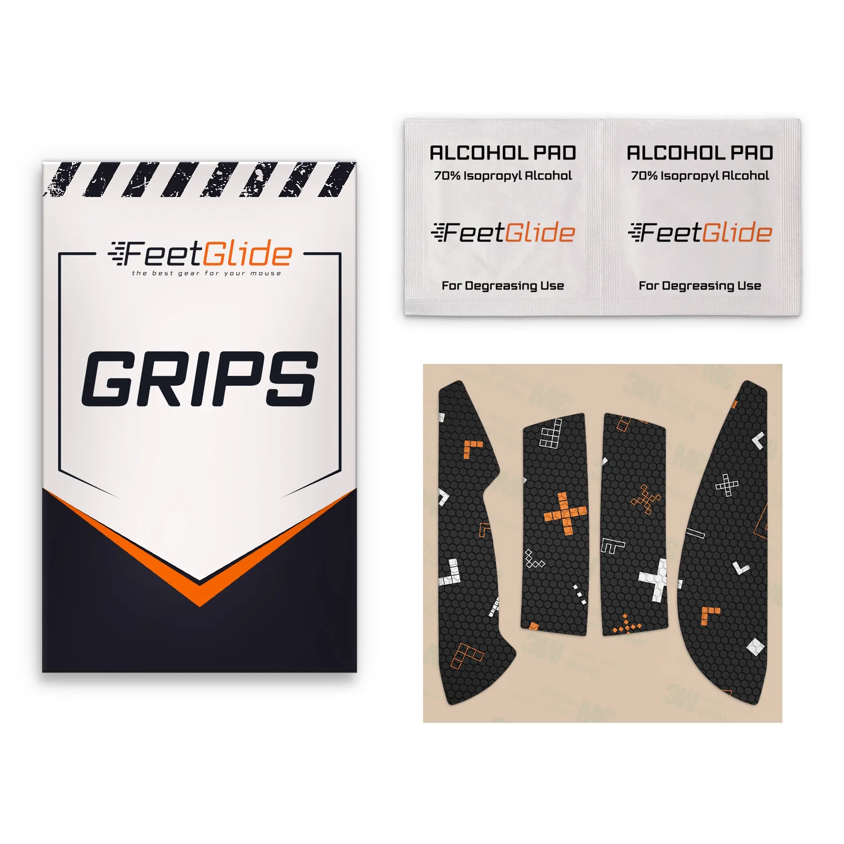 FeetGlide Grip Tape for Roccat Burst Pro / Burst Pro Air / Burst Core - delivery set