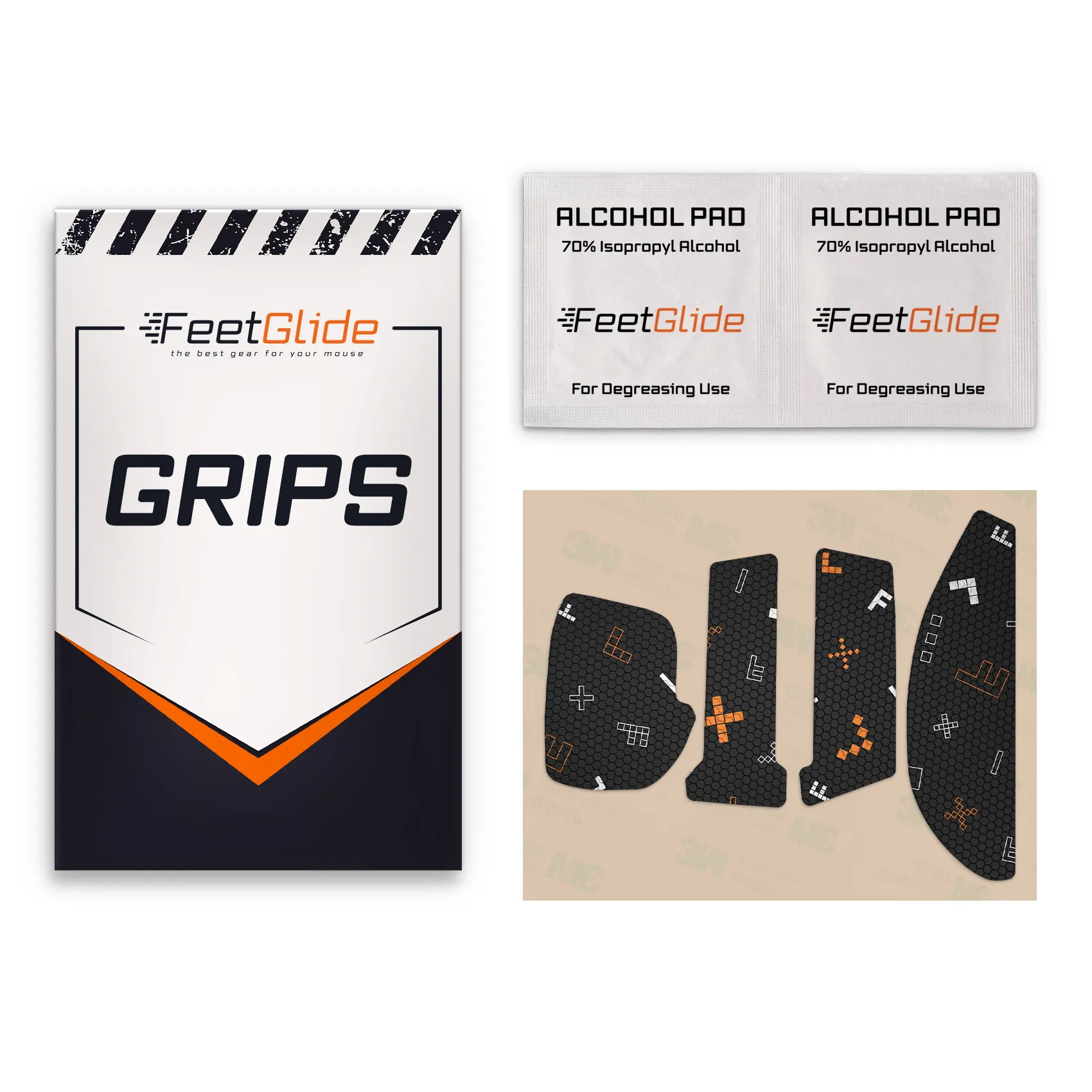 FeetGlide Grip Tape for Corsair Nightsword v2 Wireless - delivery set